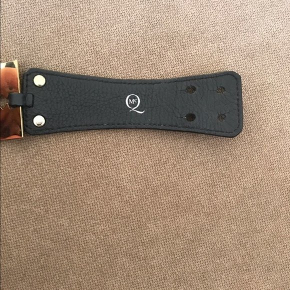 Alexander McQueen McQ razor blade oversized leather cuff wide bracelet - Picture 6 of 14